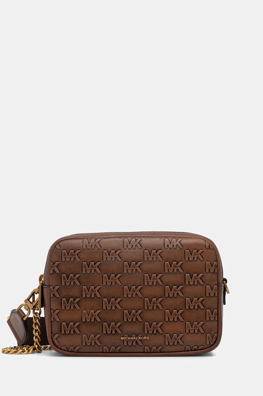 Kožená kabelka MICHAEL Michael Kors hnedá farba, 32F5AYTC6L