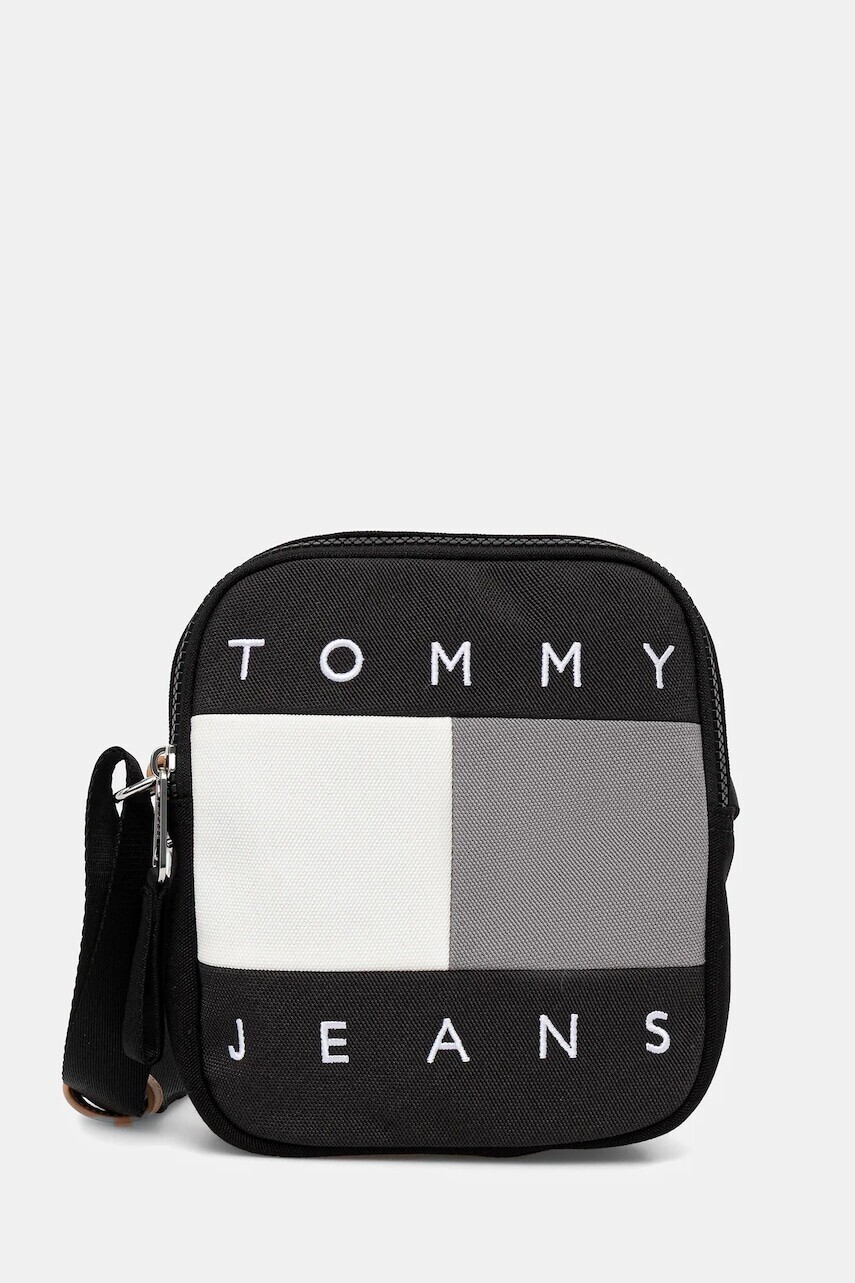 Malá taška Tommy Jeans čierna farba, AM0AM13716