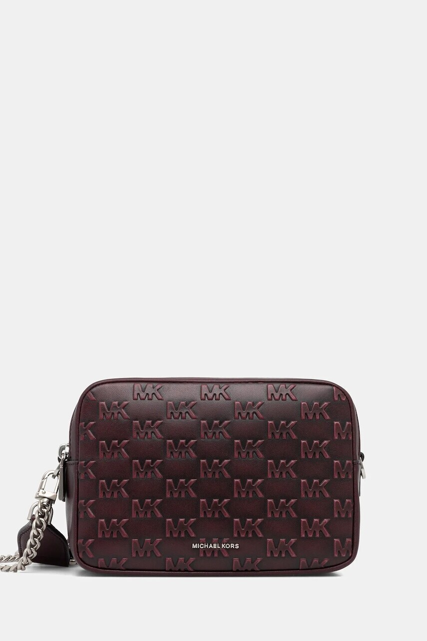 Kožená kabelka MICHAEL Michael Kors bordová farba, 32F5TYTC6L