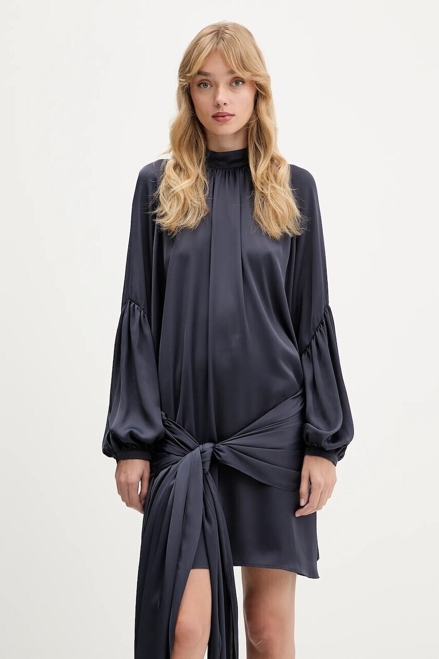 Šaty Rotate modrá farba, mini, rovný strih, 1146201192