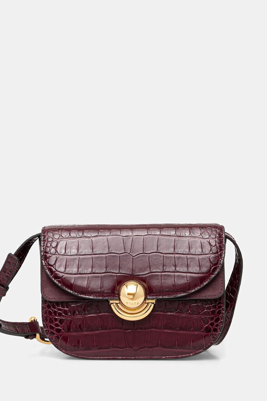 Kožená kabelka Furla bordová farba, WB01737.BX3178.26700