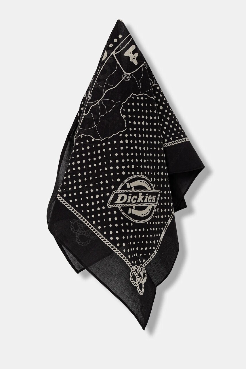 Bavlnená šatka Dickies čierna farba, vzorovaná, DK0A87PA