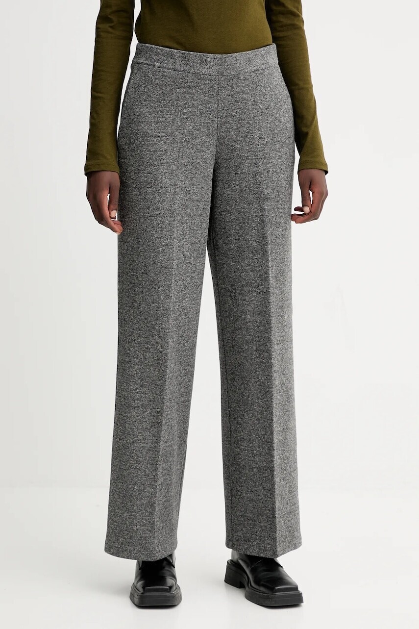 Nohavice Marc O'Polo šedá farba, rovný strih, vysoký pás, M09304419053