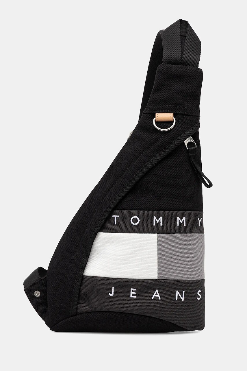 Ľadvinka Tommy Jeans čierna farba, AM0AM13703