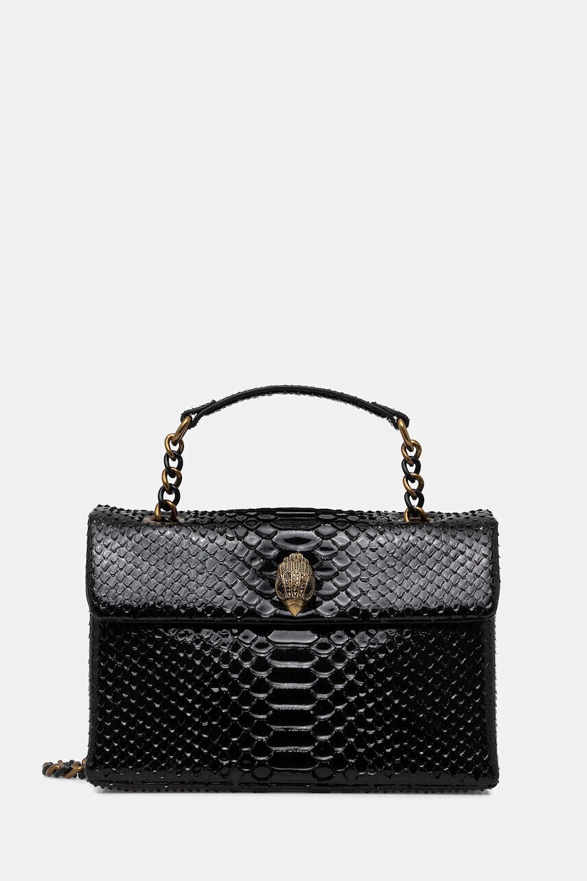 Kožená kabelka Kurt Geiger London KENSINGTON čierna farba, 5021500719