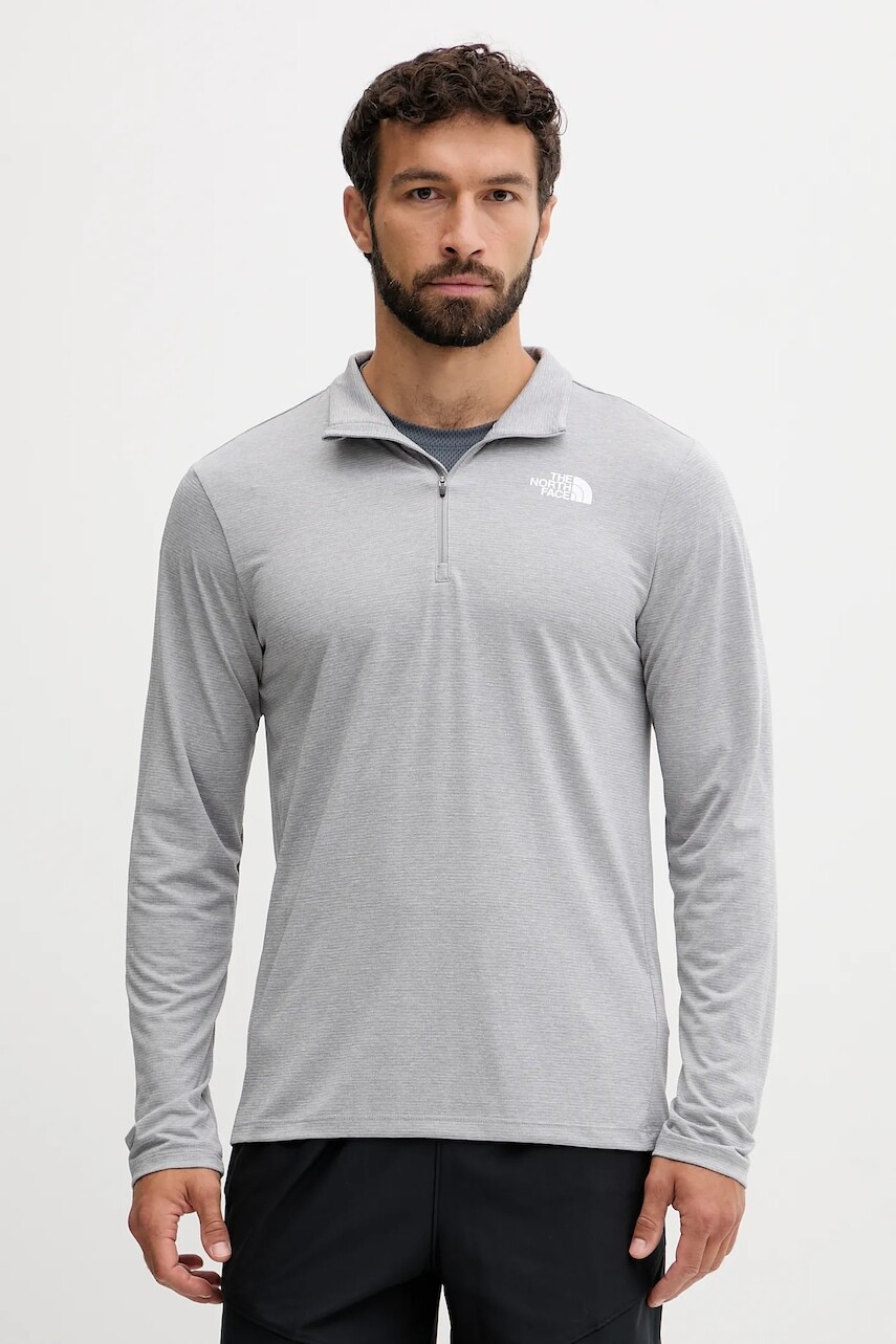 Tréningové tričko s dlhým rukávom The North Face 24/7 šedá farba, s potlačou, NF0A8949CQO1