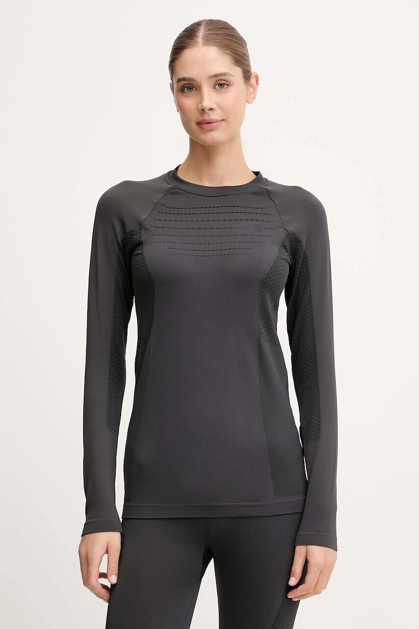 Športové tričko s dlhým rukávom The North Face čierna farba, NF0A8E1PJK31