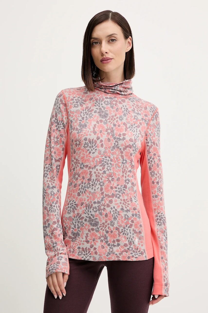 Funkčné vlnené tričko s dlhým rukávom Smartwool oranžová farba, SW002984