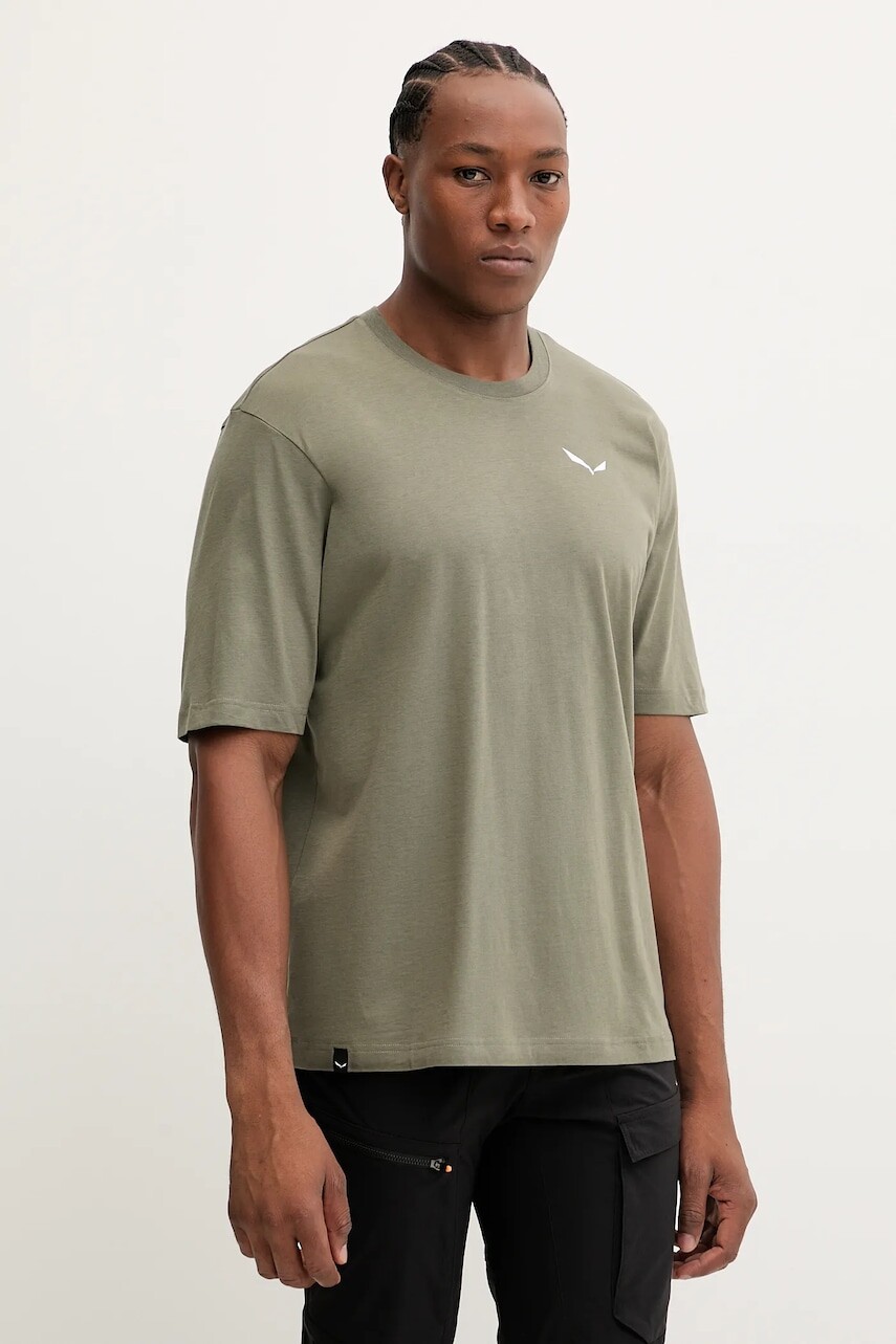Športové tričko Salewa Eagle Glacier Loose zelená farba, s potlačou, 00.0000029200