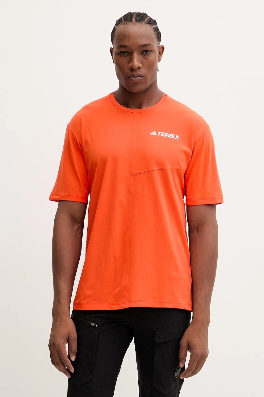 Športové tričko adidas TERREX oranžová farba, s potlačou, JM7087