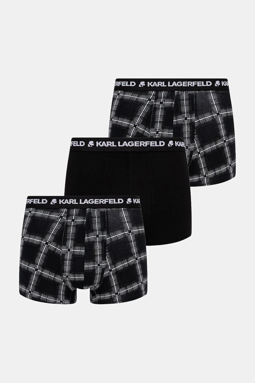 Boxerky Karl Lagerfeld 3-pak čierna farba, A4M47002