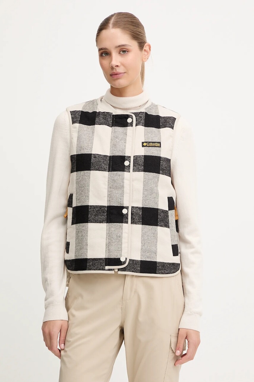 Obojstranná športová vesta Columbia High Cascades béžová farba, prechodná, 2138391