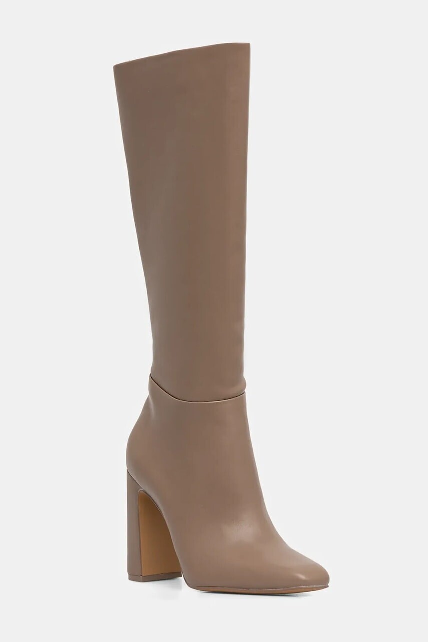 Vysoké čižmy Steve Madden Ally béžová farba, na podpätku, 11002627