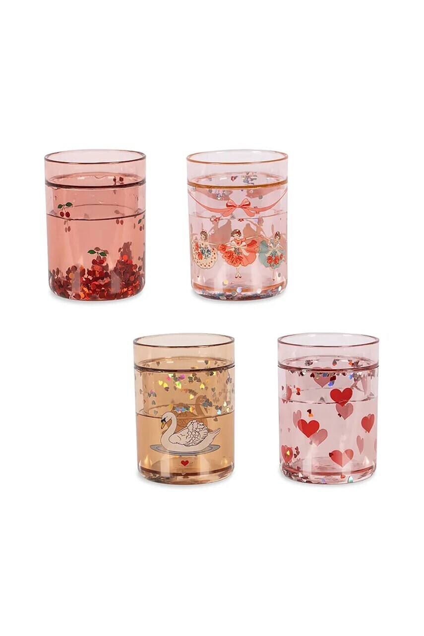 Detský hrnček Konges Sløjd 4 PACK GLITTER CUPS 4-pak KS103658