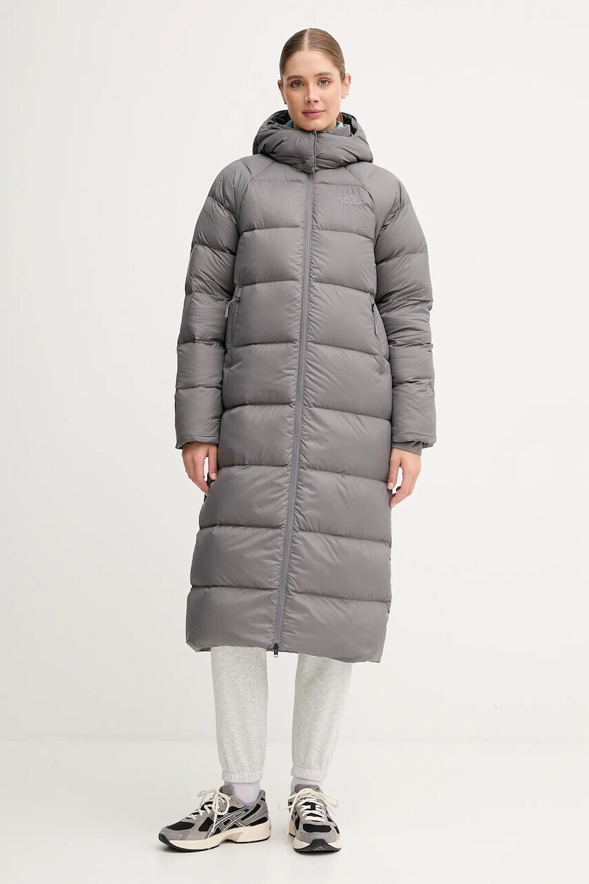 Páperová bunda The North Face Hydrenalite City šedá farba, zimná, NF0A8D3N0UZ1