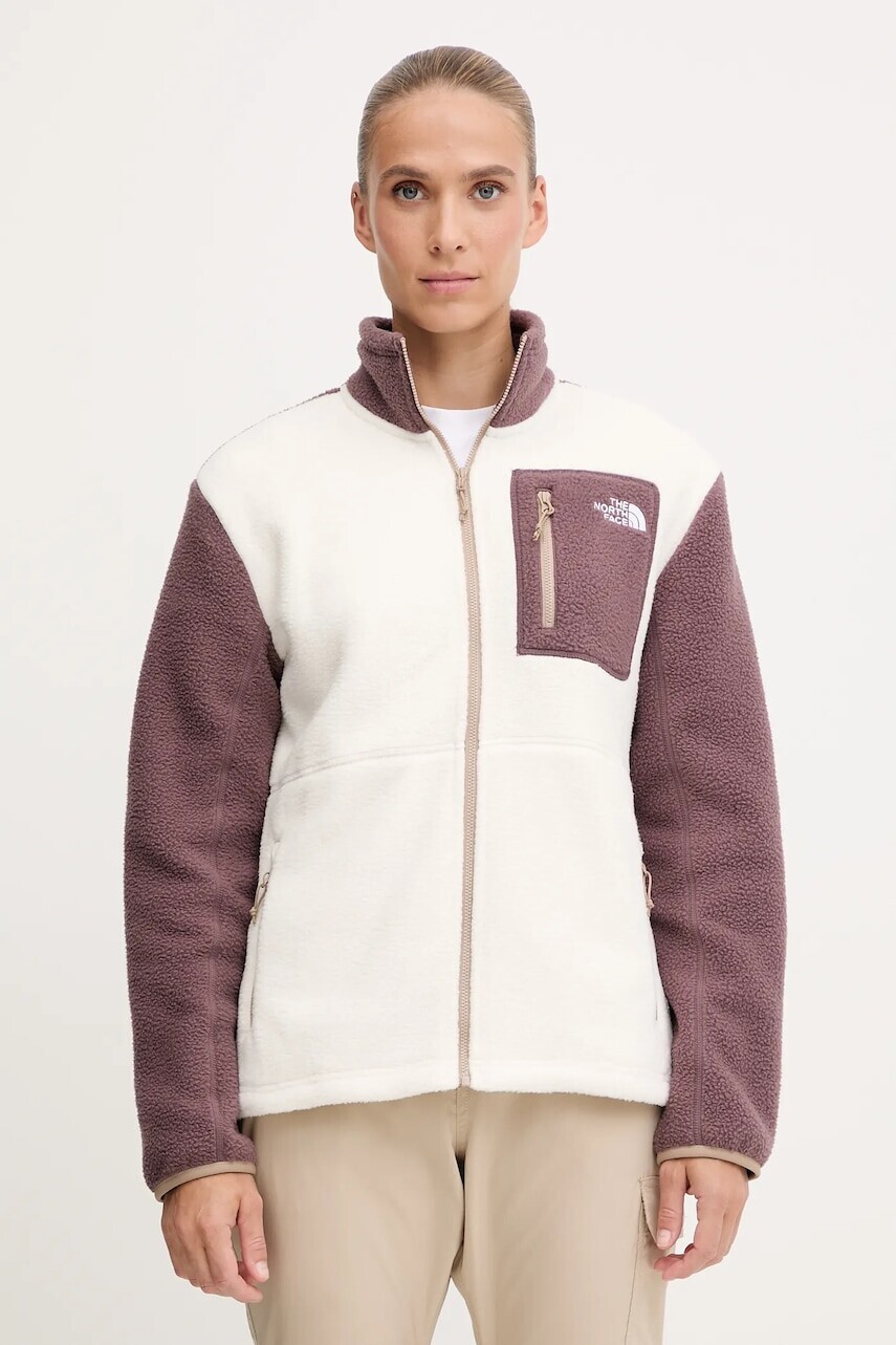 Outdoorová mikina The North Face Yumiori biela farba, vzorovaná, NF0A8E88EWO1