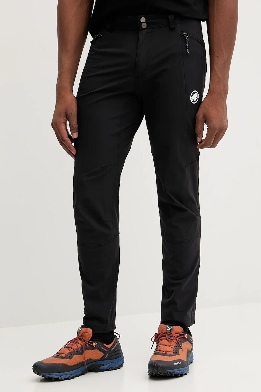 Turistické nohavice Mammut Ducan čierna farba, 1022-02490