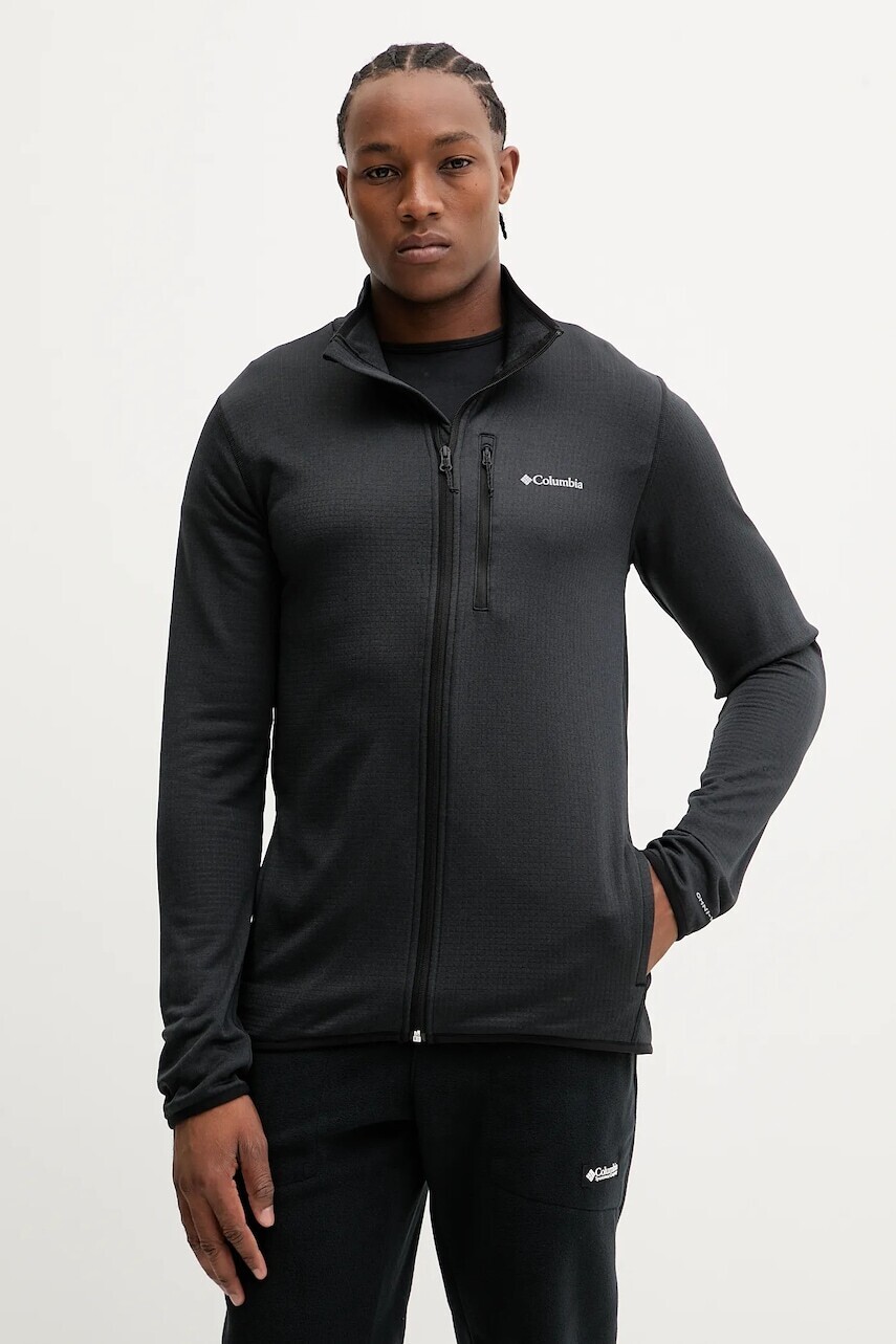Outdoorová mikina Columbia Essential Hike čierna farba, 2136841