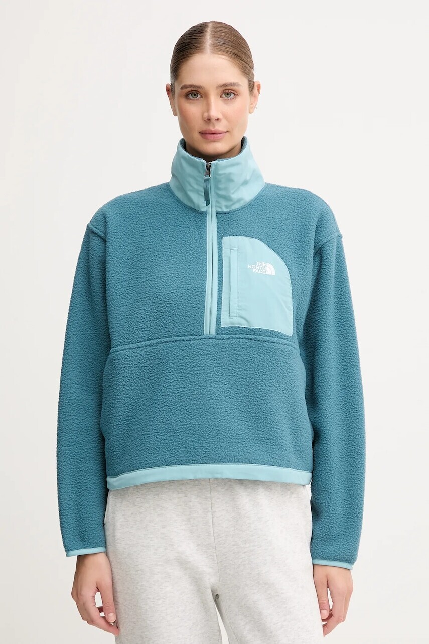 Mikina The North Face Yumiori Off zelená farba, jednofarebná, NF0A8EV0E311