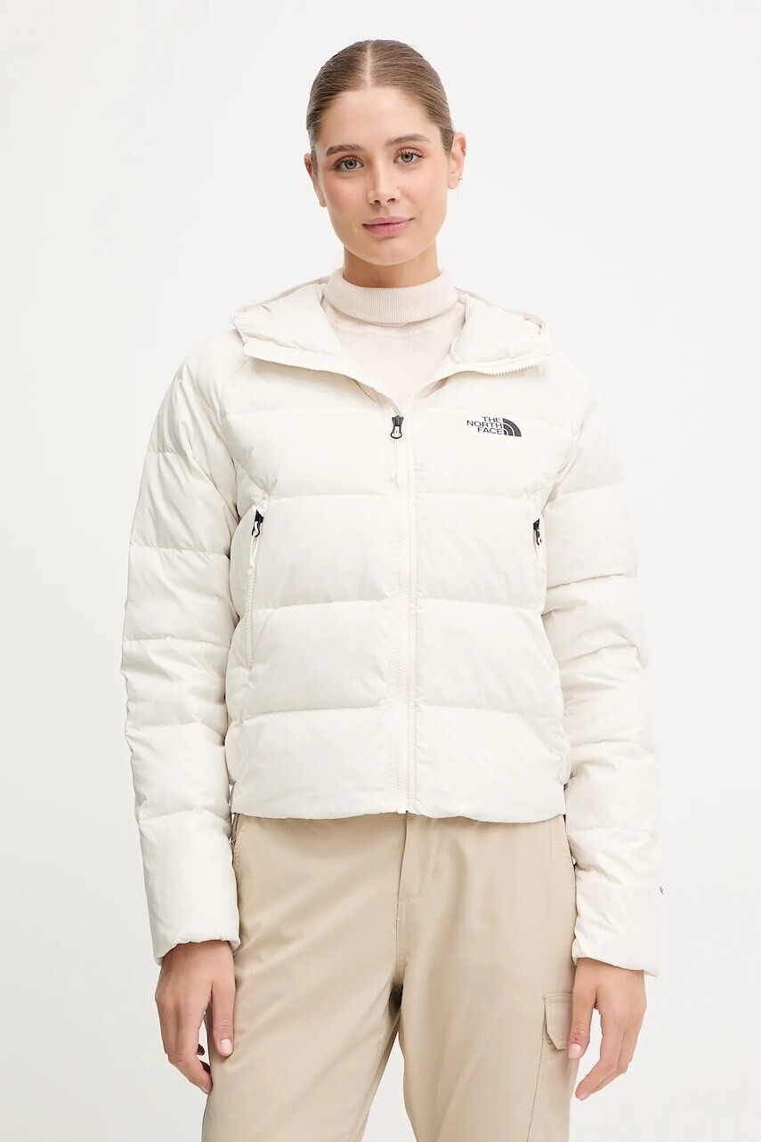 Páperová športová bunda The North Face Hyalite béžová farba, zimná, NF0A8E75QLI1