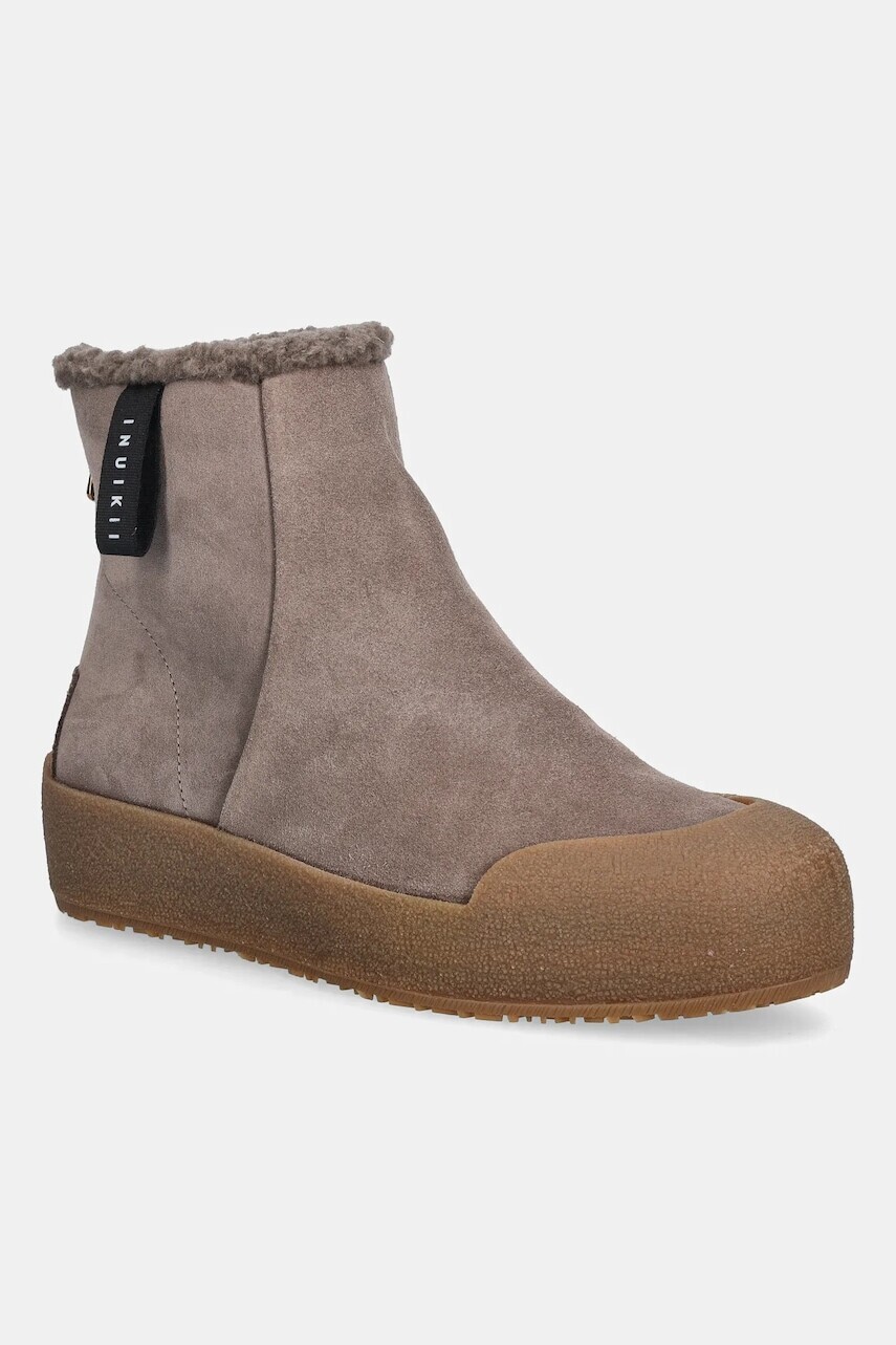 Semišové snehule Inuikii Cortina hnedá farba, 1002.020.0011.163