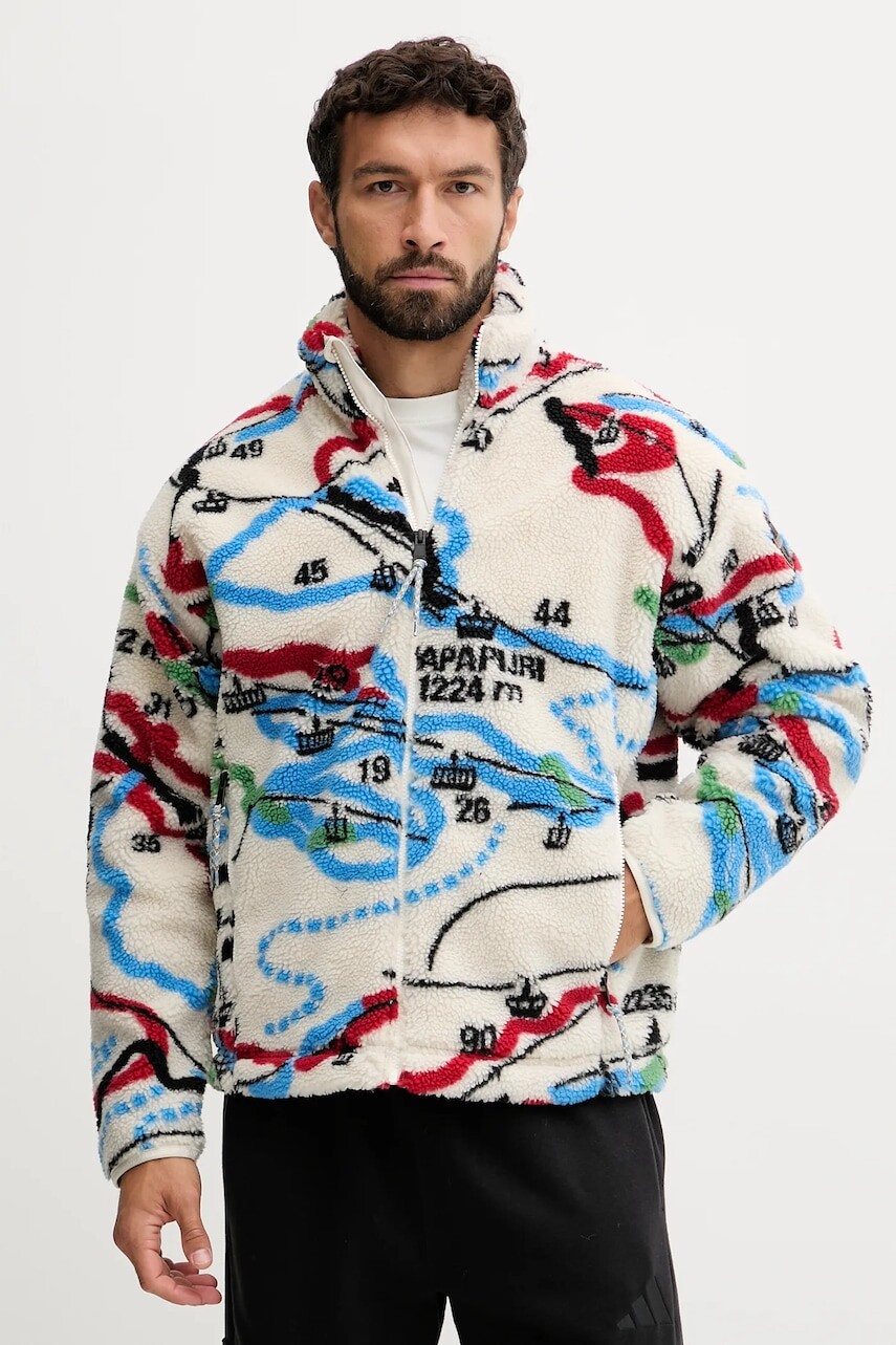 Mikina Napapijri T-Fiemme béžová farba, vzorovaná, NP0A88TCFZE1