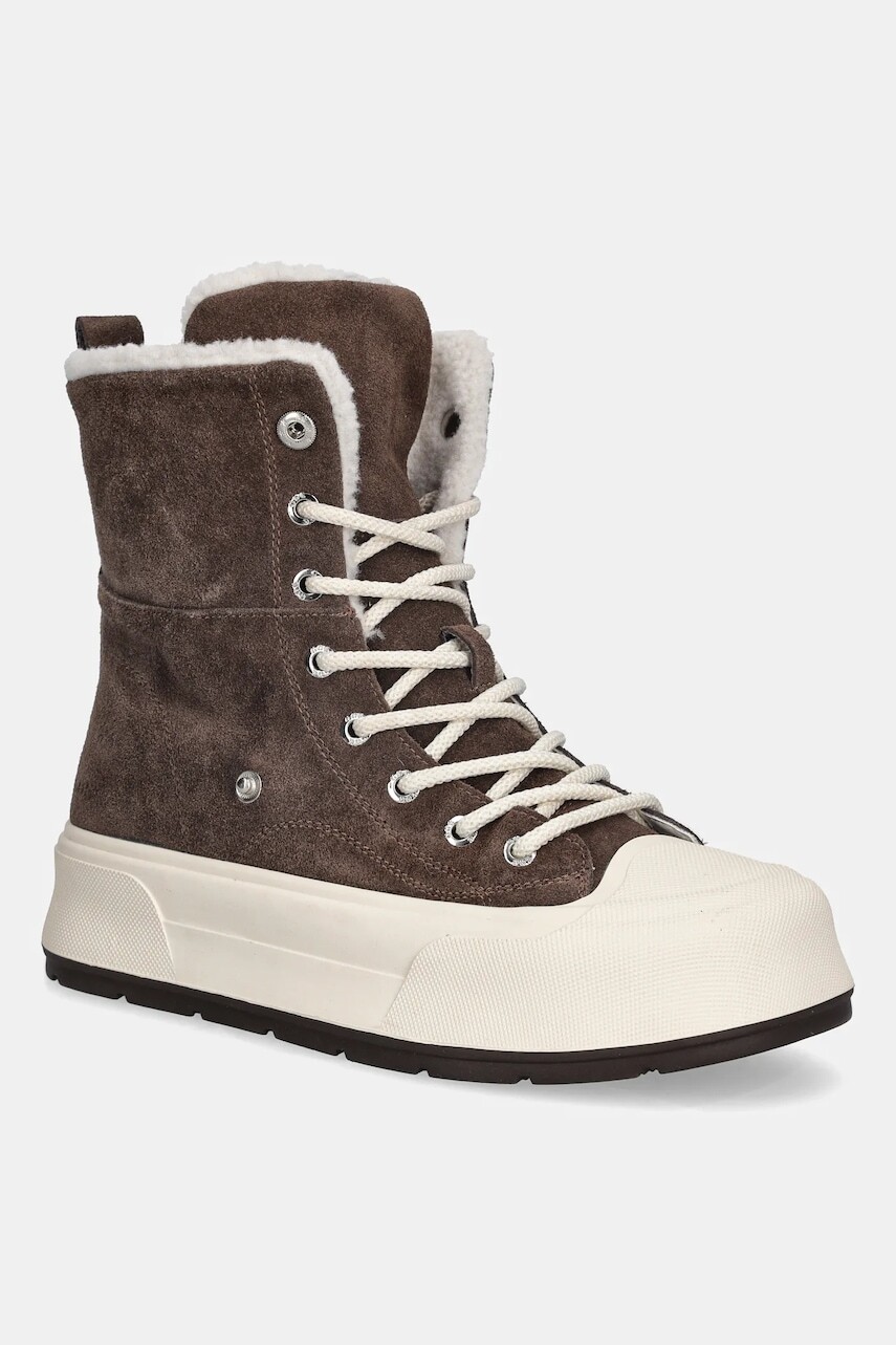 Semišové tenisky GOE hnedá farba, SS2N4050 BROWN