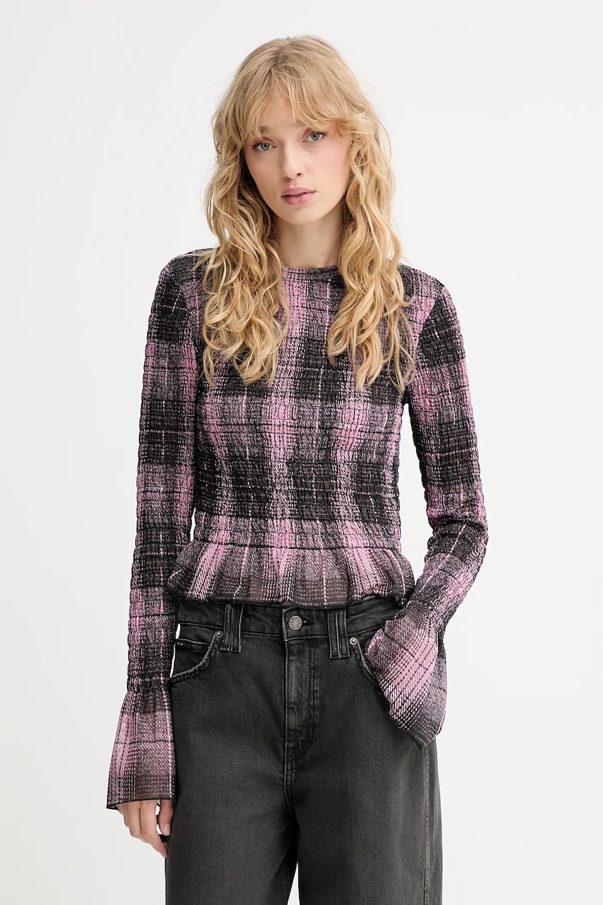 Tričko s dlhým rukávom Guess Originals čierna farba, W5BP35 KBBF2