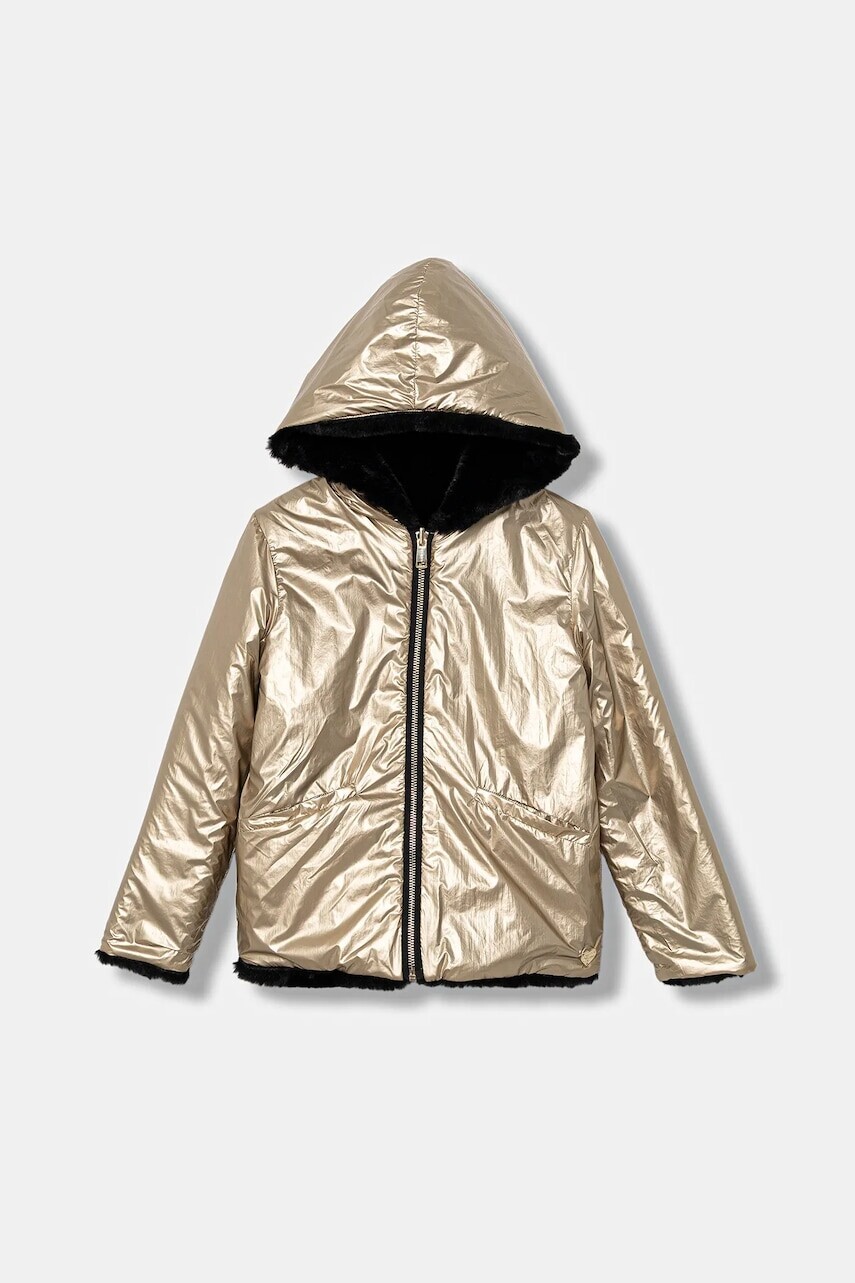 Detská obojstranná bunda Guess čierna farba, J5BL25 WHGO0