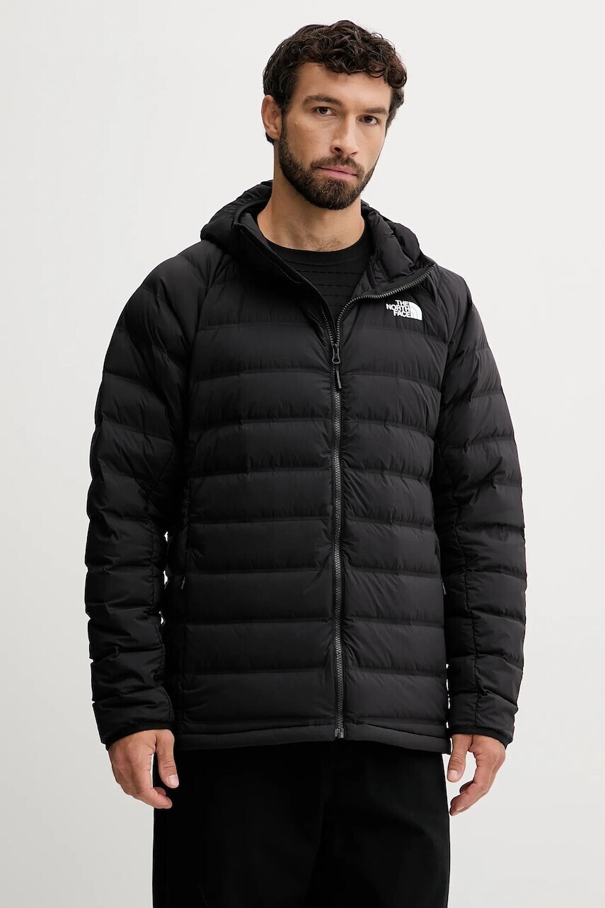 Páperová športová bunda The North Face Abseil čierna farba, prechodná, NF0A8E36JK31