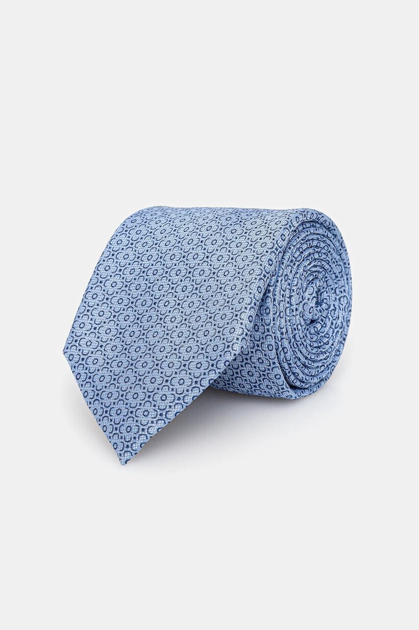 Hodvábna kravata Michael Kors modrá farba, MK0DT00195