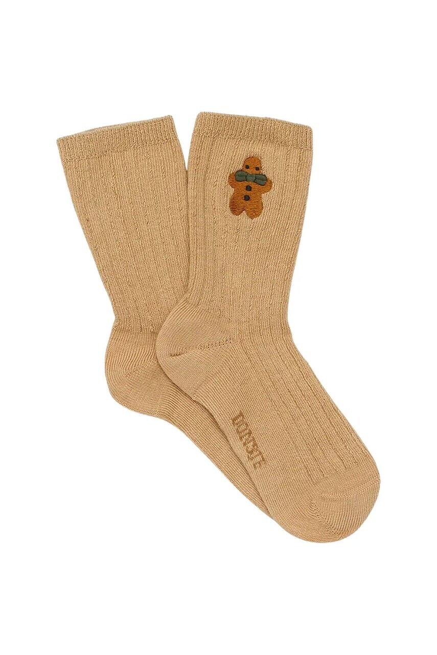 Detské ponožky Donsje Lala Socks Gingerbread hnedá farba, 3018801