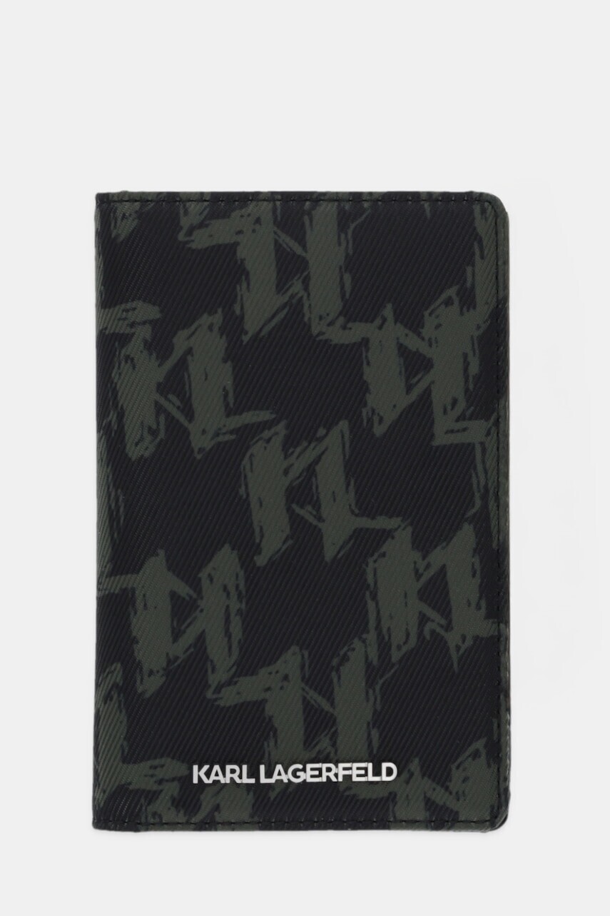 Peňaženka Karl Lagerfeld pánska, čierna farba, A4M32049