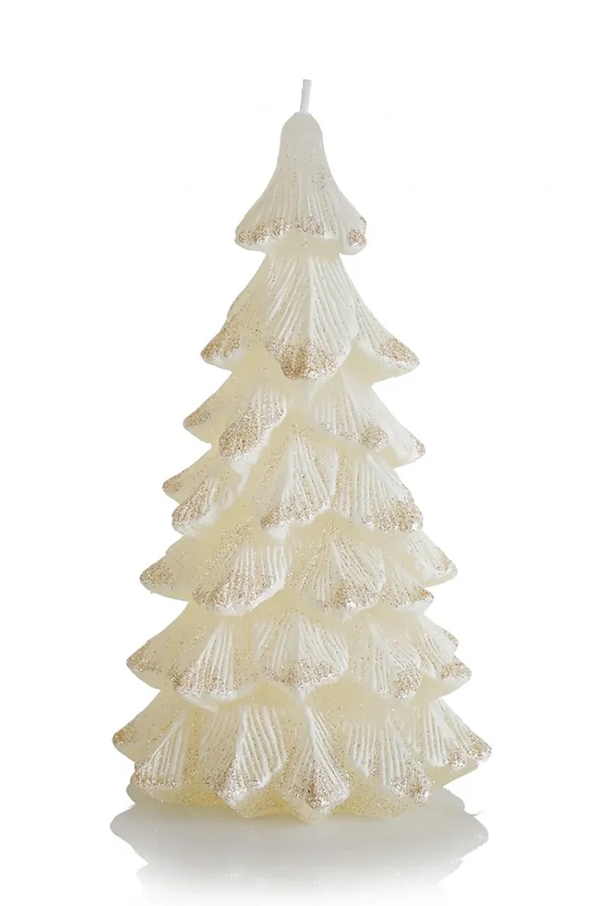 Ozdobná sviečka Affek Design 11 x 21 cm béžová farba