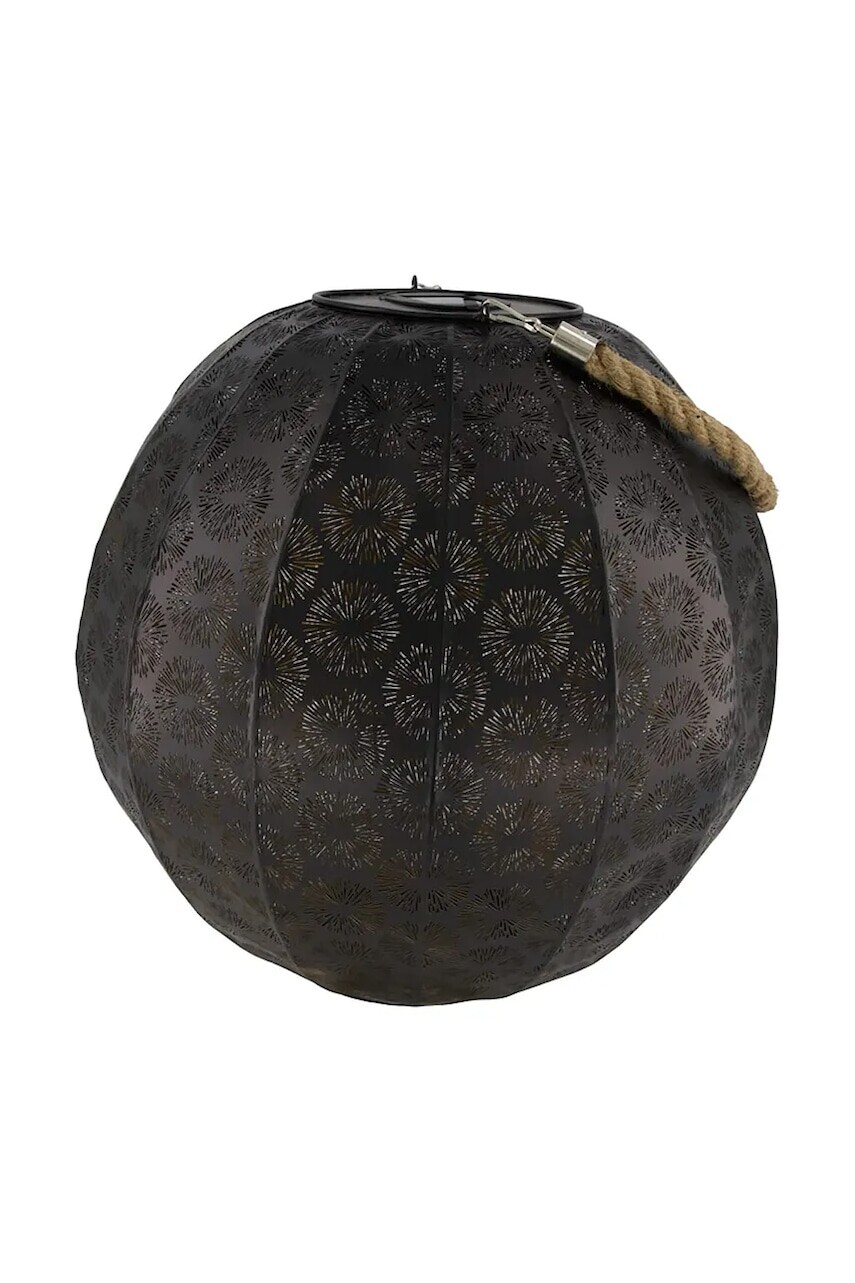 Led solárny lampáš home & lifestyle 38,5 x 38,5 x 40 cm čierna farba