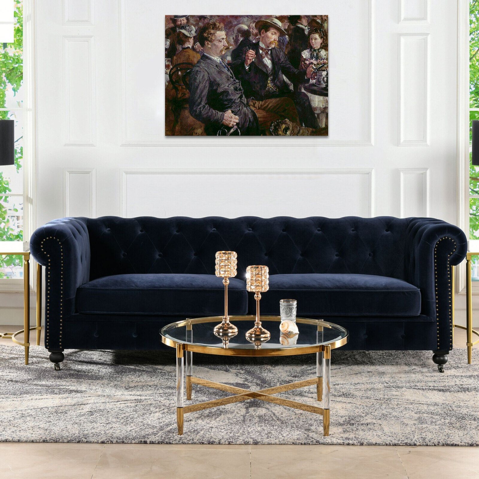 Obraz na plátne Adolf Menzel - Na pivnej záhrade | rôzne rozmery