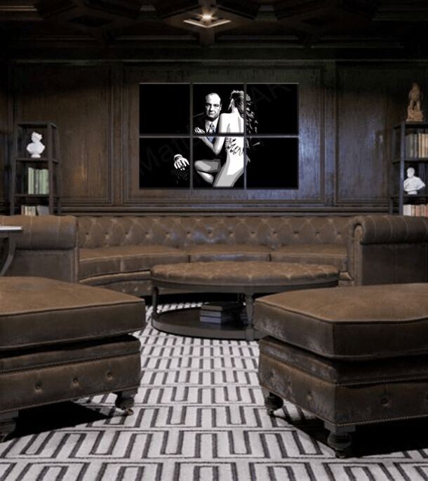 Najväčší mafiáni na plátne Sopranos - Tony Soprano s nahou ženou | rôzne rozmery