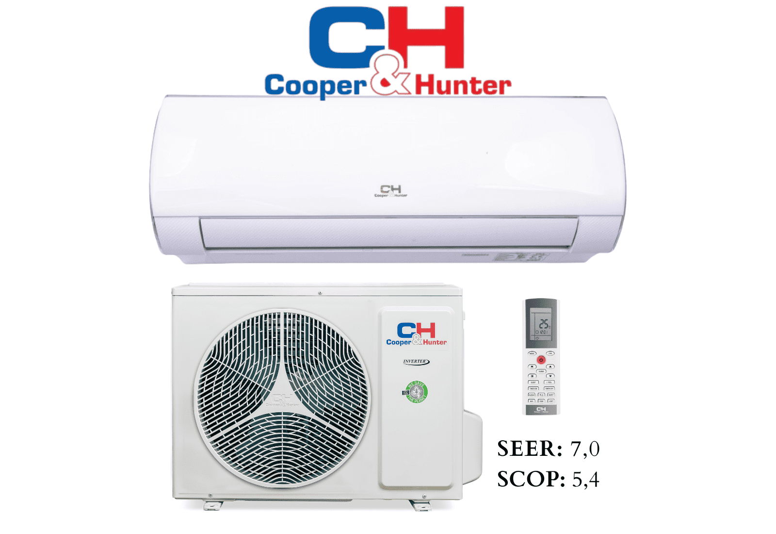 Set nástennej klimatizácie Cooper&Hunter DAYTONA WHITE 7,1 kW CH-S24FTXD2-WP