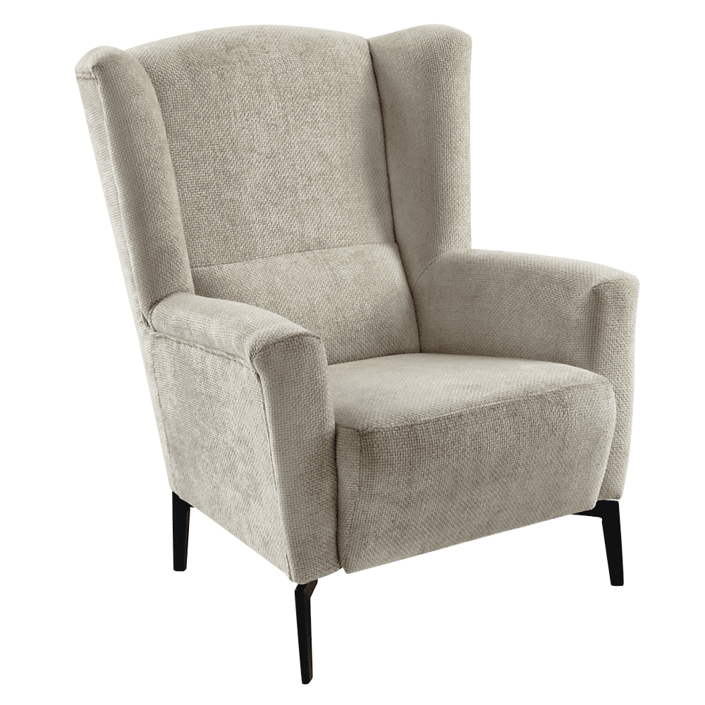 Kreslo ušiak, krémová, ALURA