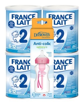 France Lait 2 4x400g+ Dr.BrownsOpt.+WN 270ml Ružov