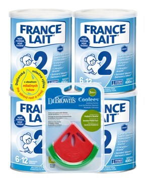 France Lait 2 4x400g + Dr.Browns Hryz.Melón 3m+