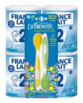France Lait 2 4x400g + Dr.Browns Lyžičky 2 kusy