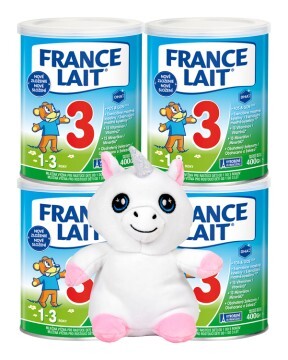France Lait 3 4x400g + plyšové zvieratko