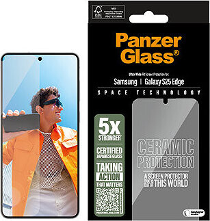 PanzerGlass Ceramic Samsung Galaxy S25 Edge s inštalačným rámčekom