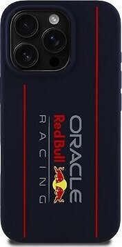 Red Bull Silicone Vertical Logo MagSafe Zadný Kryt pre iPhone 15 Pre Max Navy