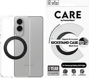 PanzerGlass CARE kryt Samsung Galaxy S25 Edge číry/čierny Kickstand QI