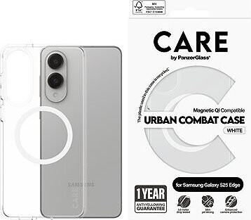 PanzerGlass CARE kryt Samsung Galaxy S25 Edge Urban číry/biely QI