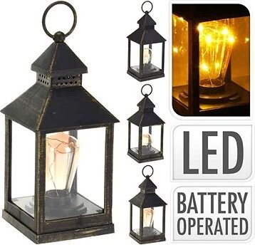 Lampáš s LED žiarovkou 23 cm čierna