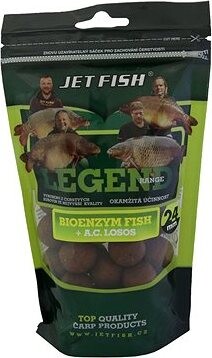 Jet Fish Boilie Legend Bioenzym Fish + Losos/Asafoetida 24 mm 250 g