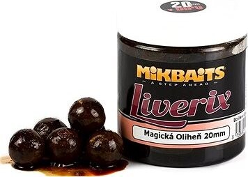 Mikbaits Liverix Boilie v dipe Magická Oliheň 20 mm 250 ml